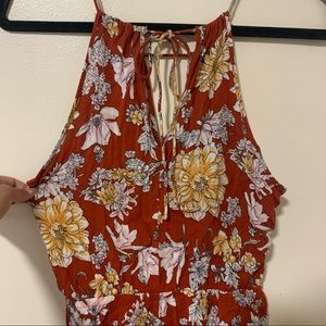 Seek The Label Red Floral Romper